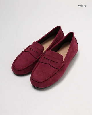 Suede Driving Flat Loafers
