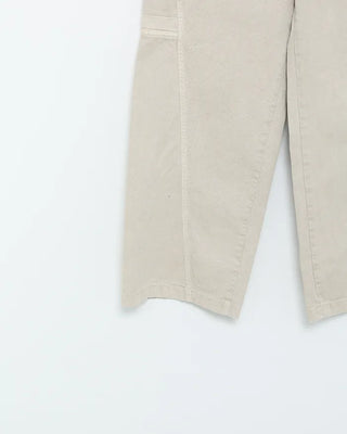 Side-panel wide cotton pants