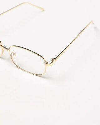 Square metal simple glasses