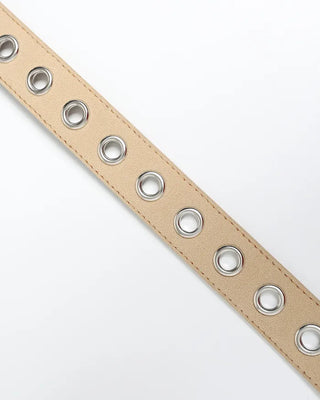 Eyelet suede belt