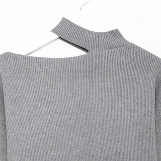 Asymmetrical Turtleneck Knit