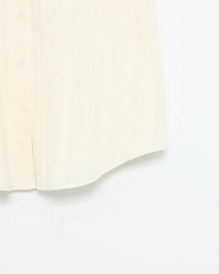 Ethnic striped cotton half shirt