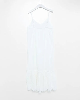 Embroidered Punching Point Long Bustier Dress
