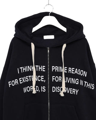 Lettering Hooded Parka
