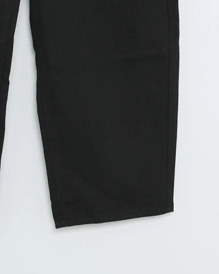 Cross-studded wide cotton pants with hip pockets