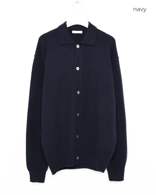 Semi-Clothed Polo Knit Cardigan