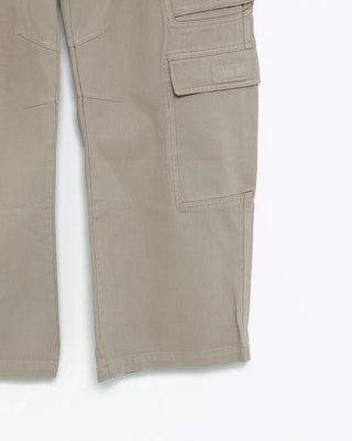 Double cargo pocket cotton pants