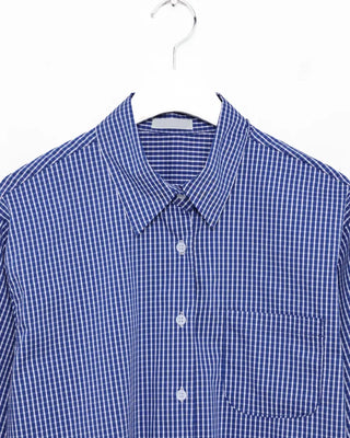 One-pocket gingham check shirt