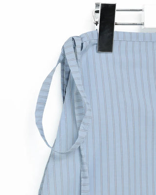 Striped layered wrap skirt set with banding pants