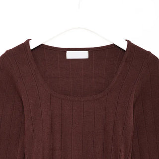 Frill Point Square Neck T-Shirt