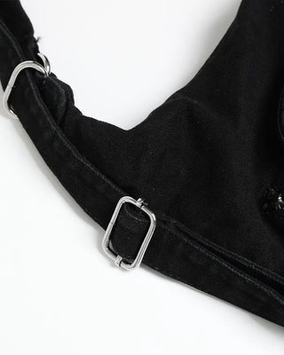 3-way multi-pocket denim bag