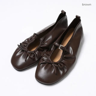 Ribbon Shirring Flat Pumps