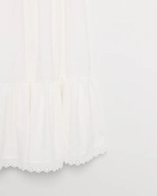 Lace frill long skirt