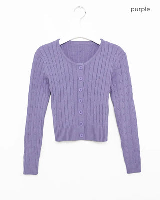 Cable knit cardigan