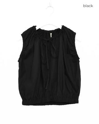 String sleeveless blouse