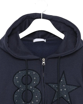 8-Star Dot Patch Hooded Parka
