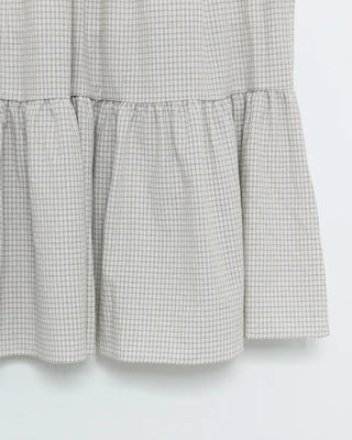Checked long skirt