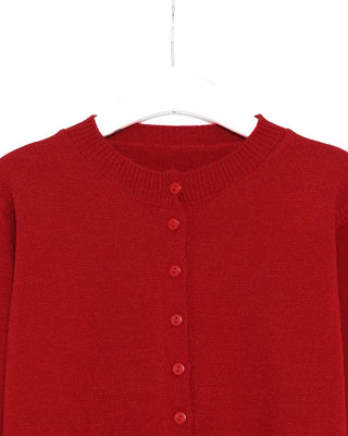 Lace-layered string cardigan