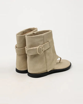 Thong belt ankle boots