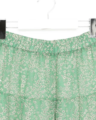 Floral lace tiered long skirt
