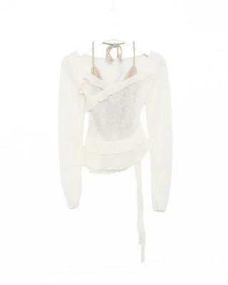 Layered ruffle knit