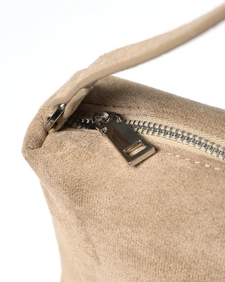 Square suede shoulder bag