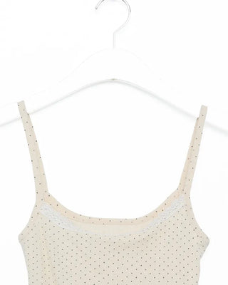Dot bust lace slim camisole