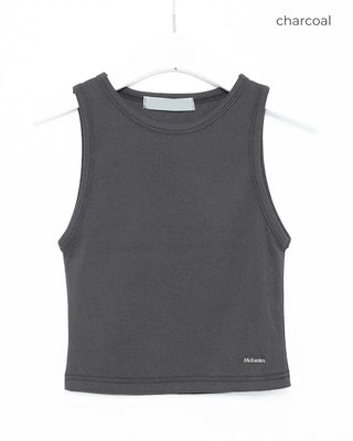 Silverpoint Rib Cropped Sleeveless