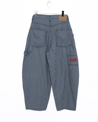 Pencil stripe balloon carpenter pants