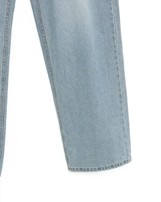 Washed wide-leg denim