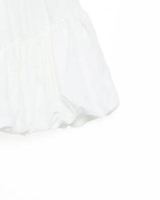 Elastic waist pumpkin mini skirt