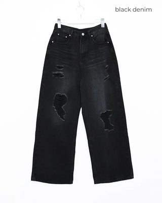 Vintage distressed denim pants