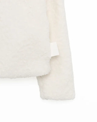 Loose-fitting colored fur jacket
