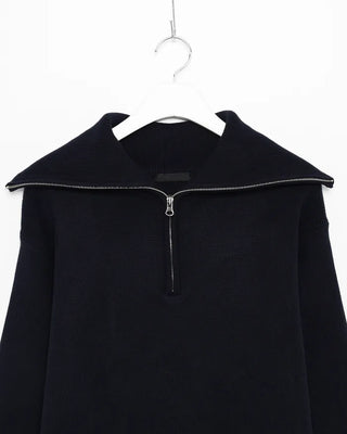 Big Collar Half-Zip Knit