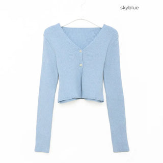 Ribbed cropped cardigan