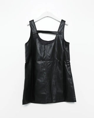 Leather mini dress