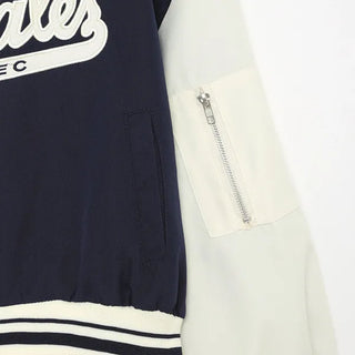 Two-tone varsity jacket
