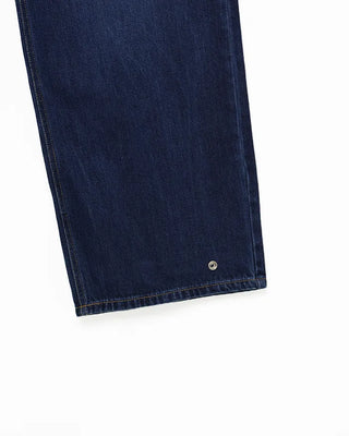 Hem snap wide denim pants
