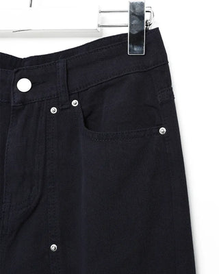 Side Yoke Wide Cotton Pants