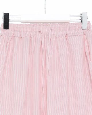 Striped elastic waist pants