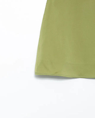 Simple satin trappé mini skirt