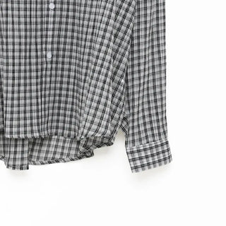Unisex seersucker check shirt