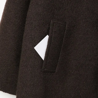 High-neck collar half coat