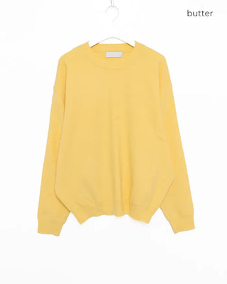 Rib-knit crew neck