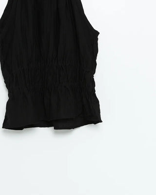 Side Ribbon Shirring Gathered Blouse