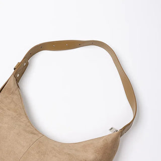 Suede Round Shoulder Bag