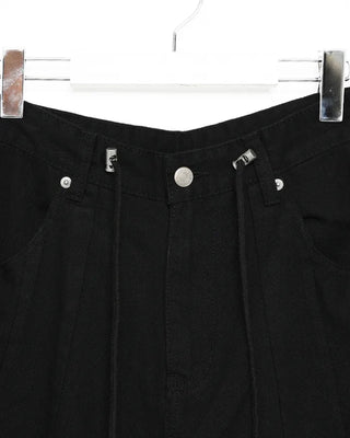 Cotton balloon pants with drawstring waist