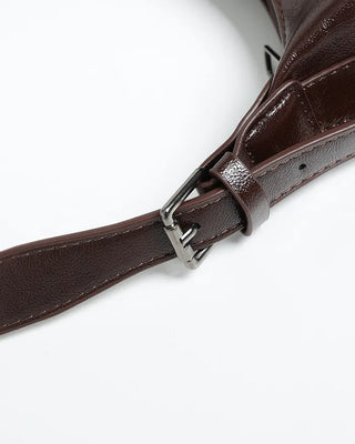 Buckle Leather Shoulder Bag