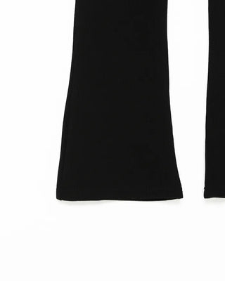 Wrap bootcut ribbed pants