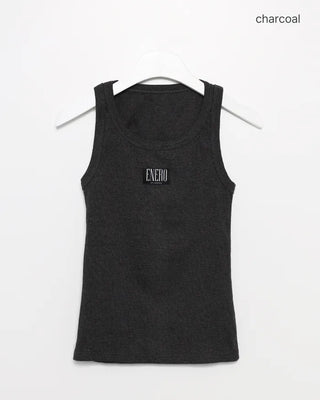 Bust One Tag Slim Rib Tank Top